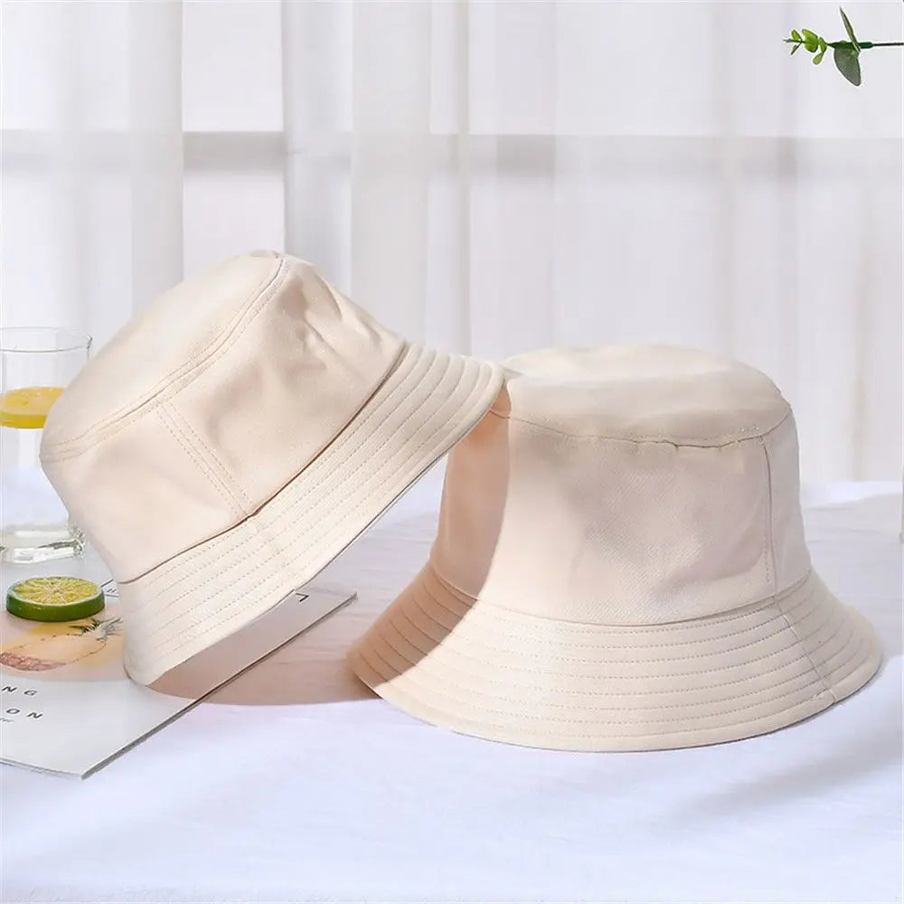 Cotton Summer Foldable Bucket Hat Unisex Women