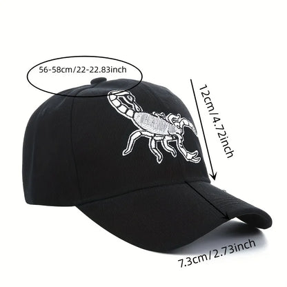 Scorpion Embroidery Korean Style Fashion Baseball Cap