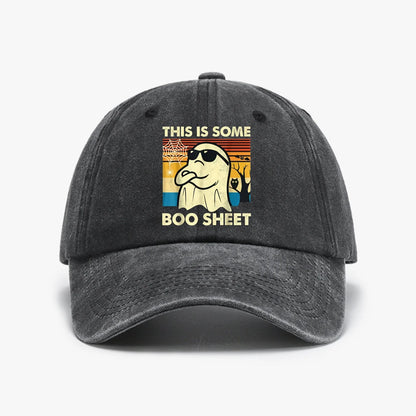 This Is Some Boo Sheet Ghost Vintage Graphic Baseball Cap