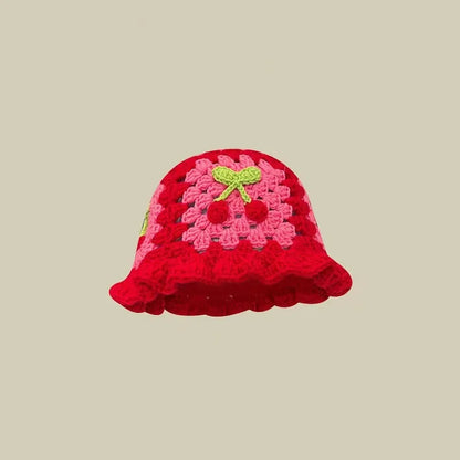 Autumn New Crochet Korean Handmade Bucket Hat Women