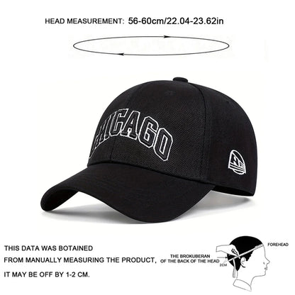 Unisex CHICAGO Letter Embroidery Baseball Caps