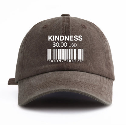 KINDNESS Print Washed Baseball Cap For Adults