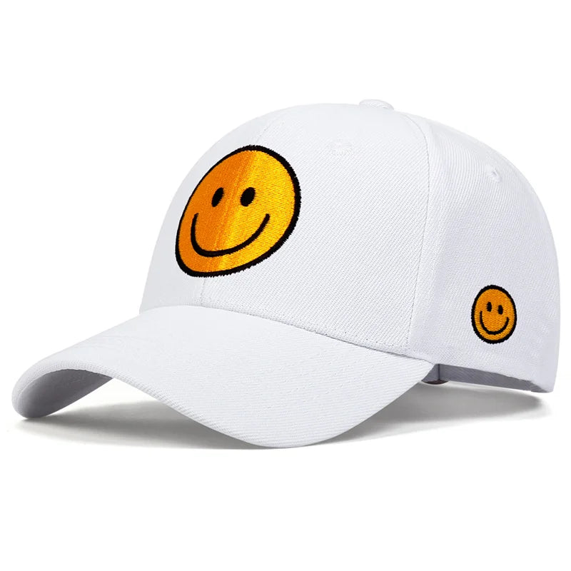 Unisex Smiling Face Embroidery Baseball Caps