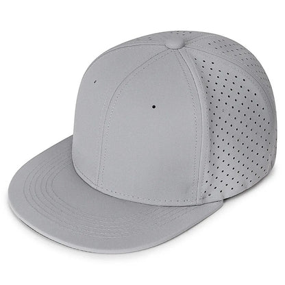 High Quality Full Closed Mens Snaoback Cap Causal Solid Flat Brim