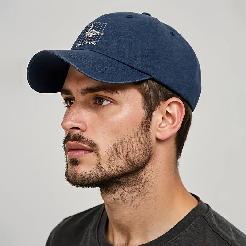 Interesting Goose Iron Cage Print Baseball Cap