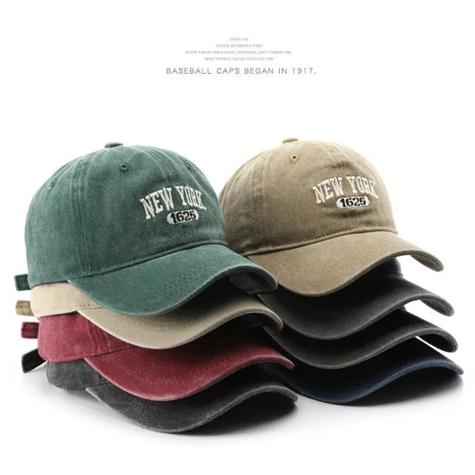 Retro New York Embroidery Baseball Caps for Men Women Vintage