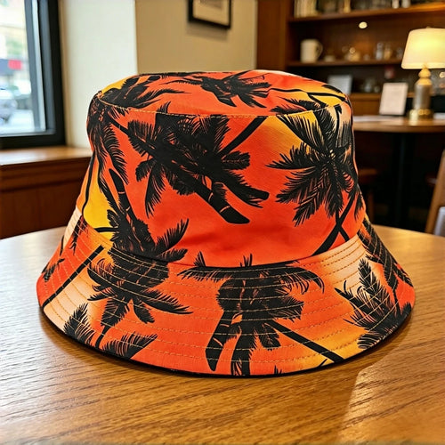 Hawaii Coconut Tree Wide-Brimmed Stylish Classic Bucket Hat