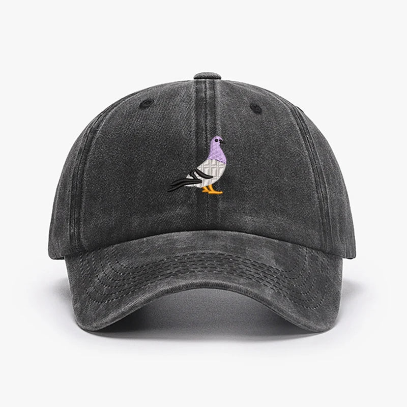 Embroidery Pigeon Spring Vintage Baseball Caps Men Women