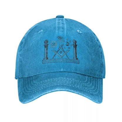 Classic Symbols Of Masonry Freemasonry Baseball Caps
