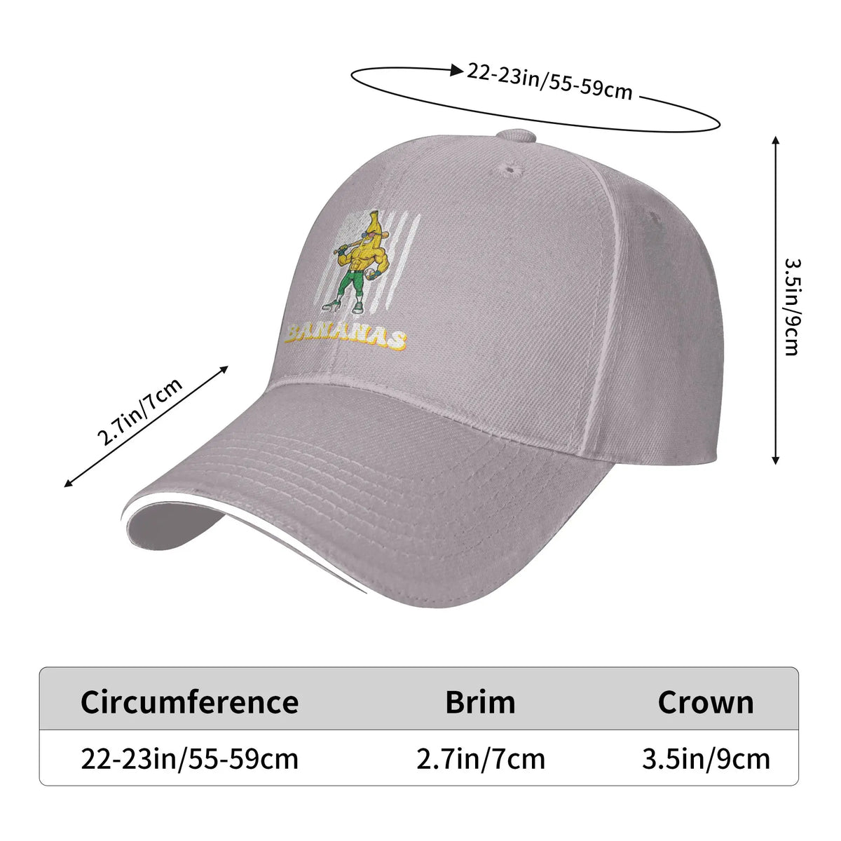 Funny Banana Drip Strong American Flag Casual Baseball Cap