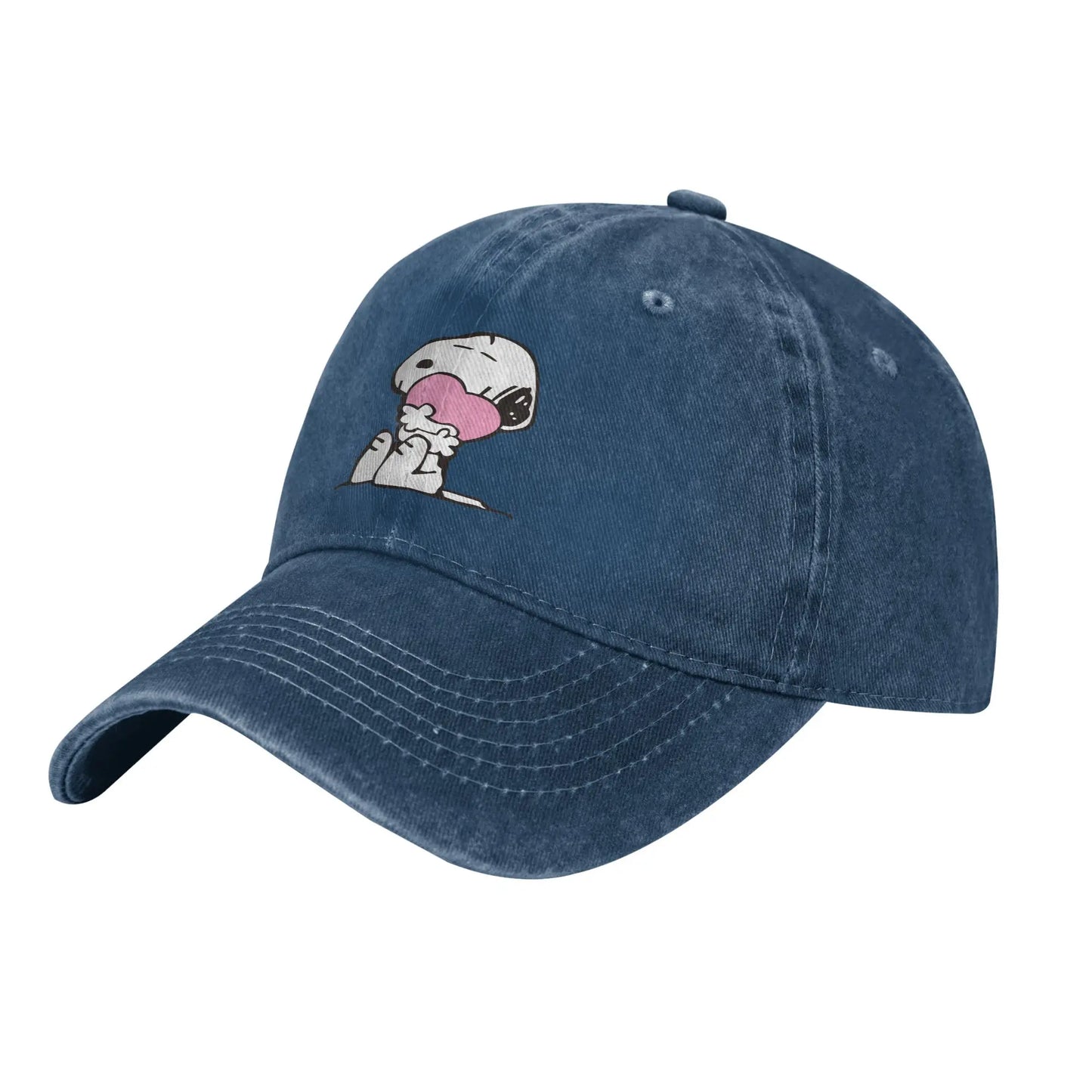 Peanuts Snoopy Pink Heart Men Women Baseball Caps