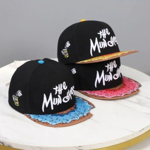 Fashion THE MUNCHIES Baseball Cap Embroidery Notched Donuts