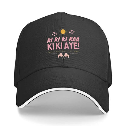 Ki Ki Ki Raa Kiki Aye Pink Text Sandwich Baseball Cap
