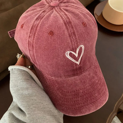 Pink Bow Baseball Cap For Women Y2K Korean Washed Denim Snapback Hat