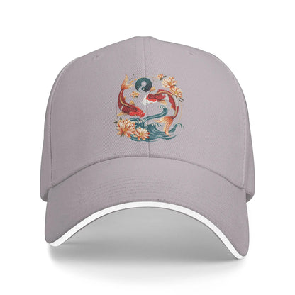 Japanese Koi Fish Sakura Baseball Cap