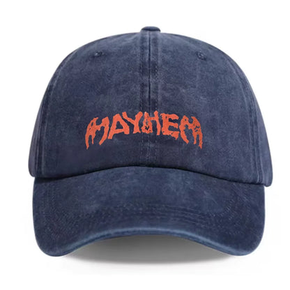 Men Women Lady Gaga Mayhem 2025 Printed Hats Casual Distressed Washed Baseball Cap