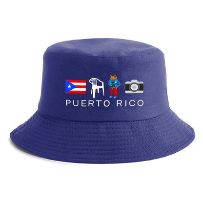 Reversible Puerto Rico Print Bucket Hat