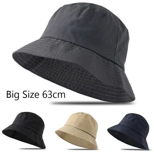 Waterproof Large Size XL62cm Sun Hat Men Women's Sunscreen UV Protection Bucket Hat