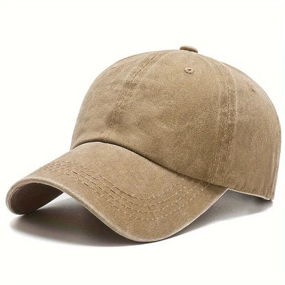 Baseball Cap Adjustable Solid Color Casual Hat Stretchy Fabric