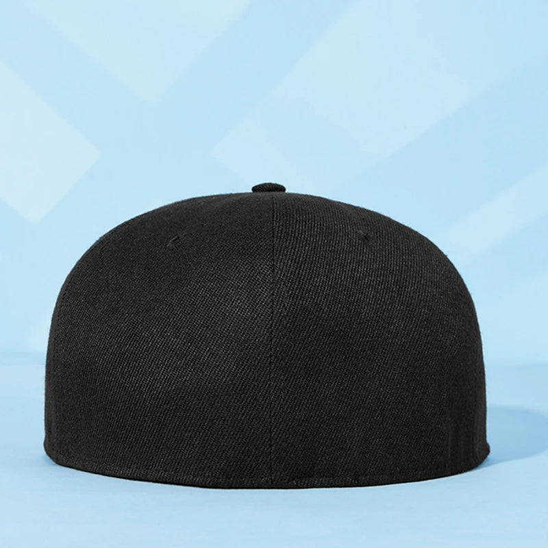 Big Bone Man Plus Size Baseball Caps Adult Flat Peak Hip Hop Fitted Hat Men Women