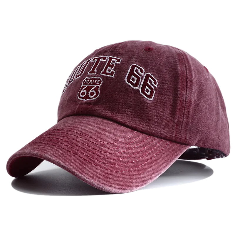 Route 66 Embroidered Baseball Cap