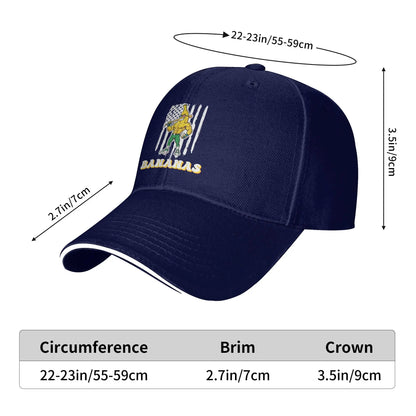 Funny Banana Drip Strong American Flag Casual Baseball Cap