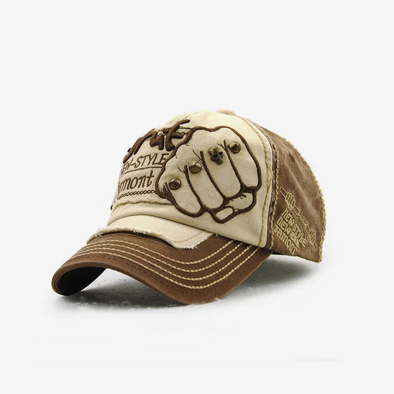 Fashion Baseball Cap For Men Women Rivet Letter Embroidery Unisex Soft Brim
