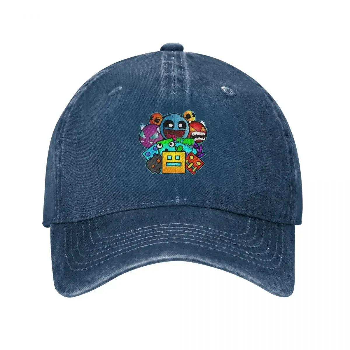 Geometry Dash Old School Gaming Casual Baseball Cap