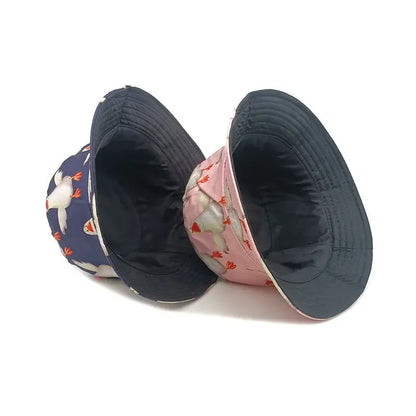 Spring And Autumn Cotton Cartoon Animal Print Bucket Hat