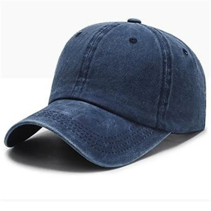Solid Washed Denim Baseball Cap Vintage Unisex Cotton Sport Hat Women Men