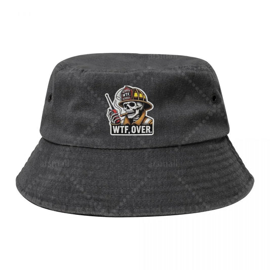 WTF,Over Unisex Cotton Bucket Hats Adjustable Outdoor Sun Hat For Beach Travel