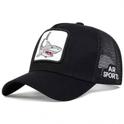 Unisex Shark Patch Embroidery Baseball Caps
