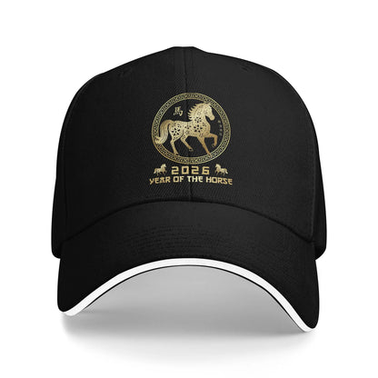 Year Of The Horse 2026 Chinese Lunar New Year Baseball Cap