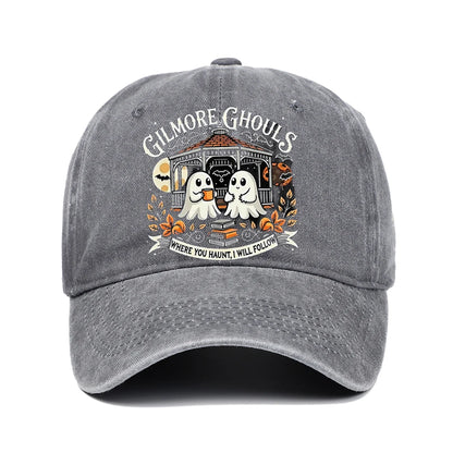 Letter Ghost Printed Baseball Cap For Men And Women