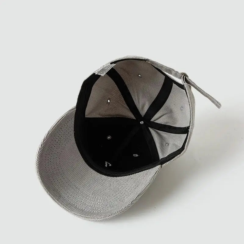Winter 60-65 cm Large Size Corduroy Baseball Cap For Men Women