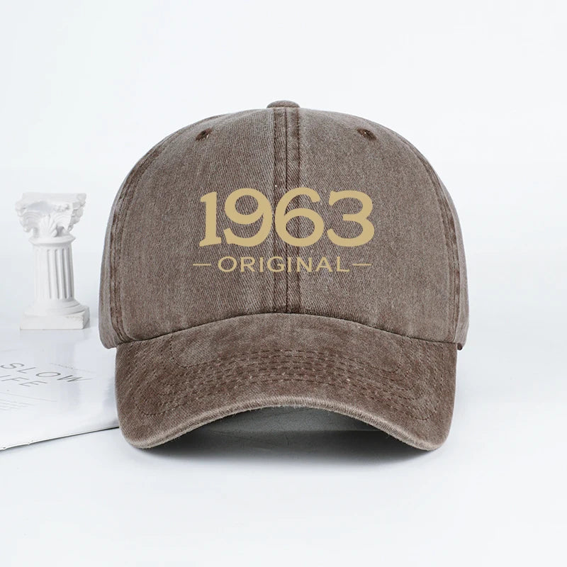 Retro 1963 Original Printed Washed Baseball Cap