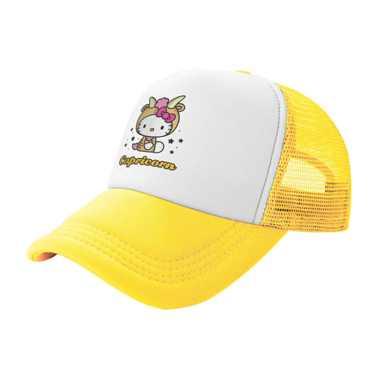 Hello Kitty Zodiac Capricorn Trucker Hats Mesh Baseball Cap