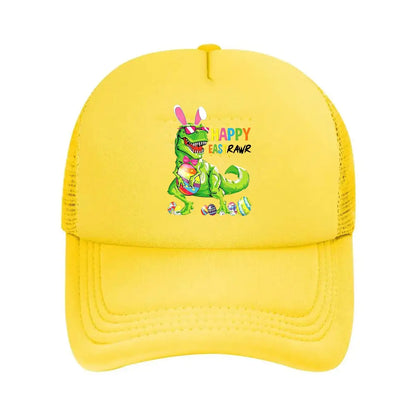 Easter Dinosaur Bunny 2026 Mesh Baseball Cap