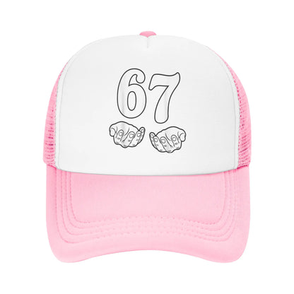 Six Seven 6 7 Funny 67 Gen Alpha Slang 6-7 Meme Baseball Cap