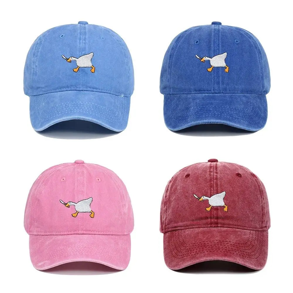 Fashion Embroidery Goose White Goose Baseball Cap