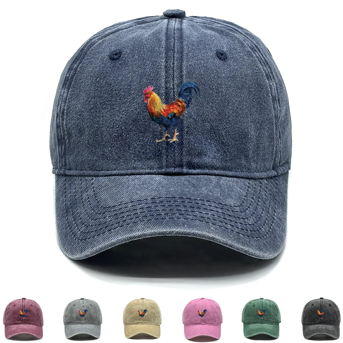 Lifelike Rooster Print Snapback Baseball Cap