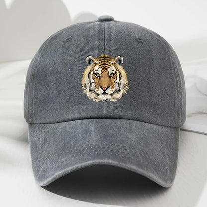 Tiger Print Soft Top Baseball Cap