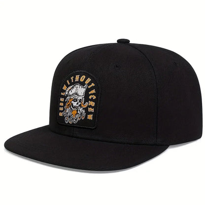 Unisex Skeleton Head Ship Anchor Embroidery Hip-hop Hats