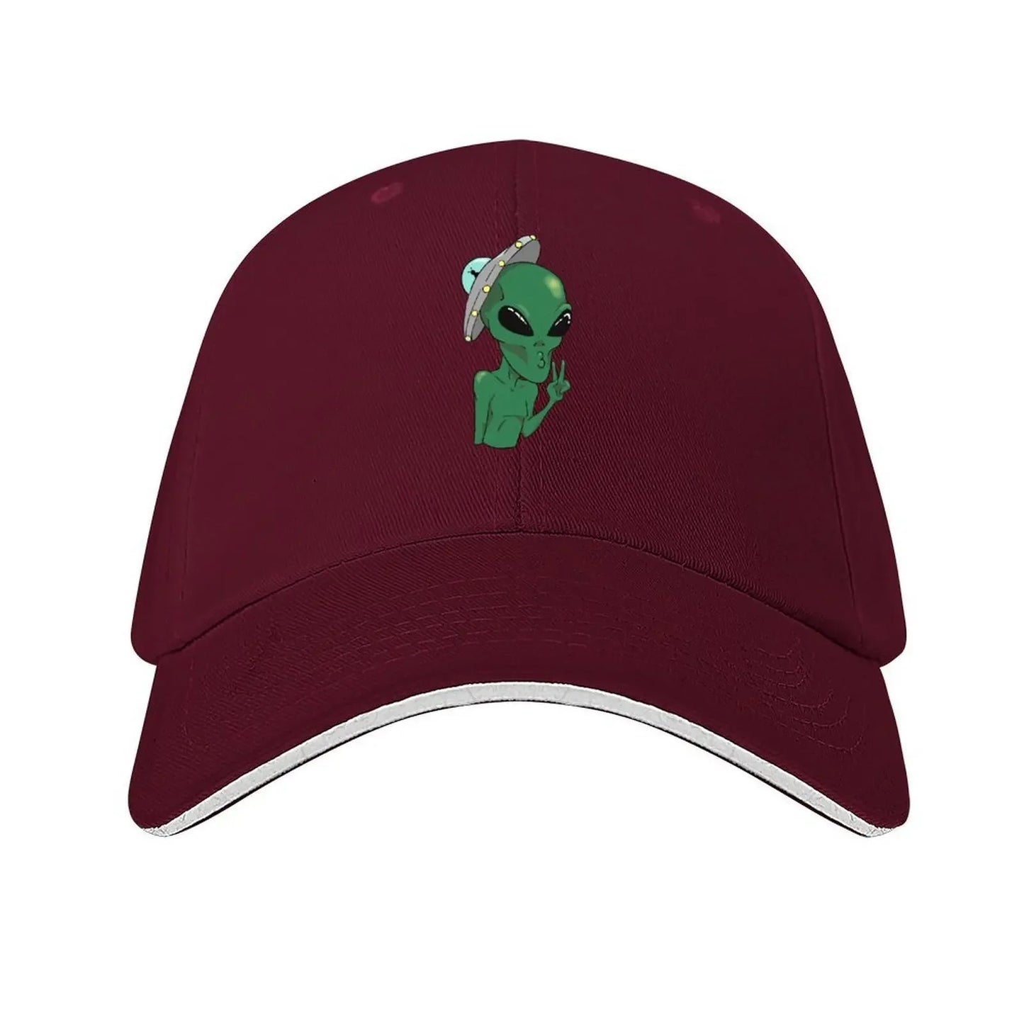 Alien Making The Peace Sign Baseball Cap