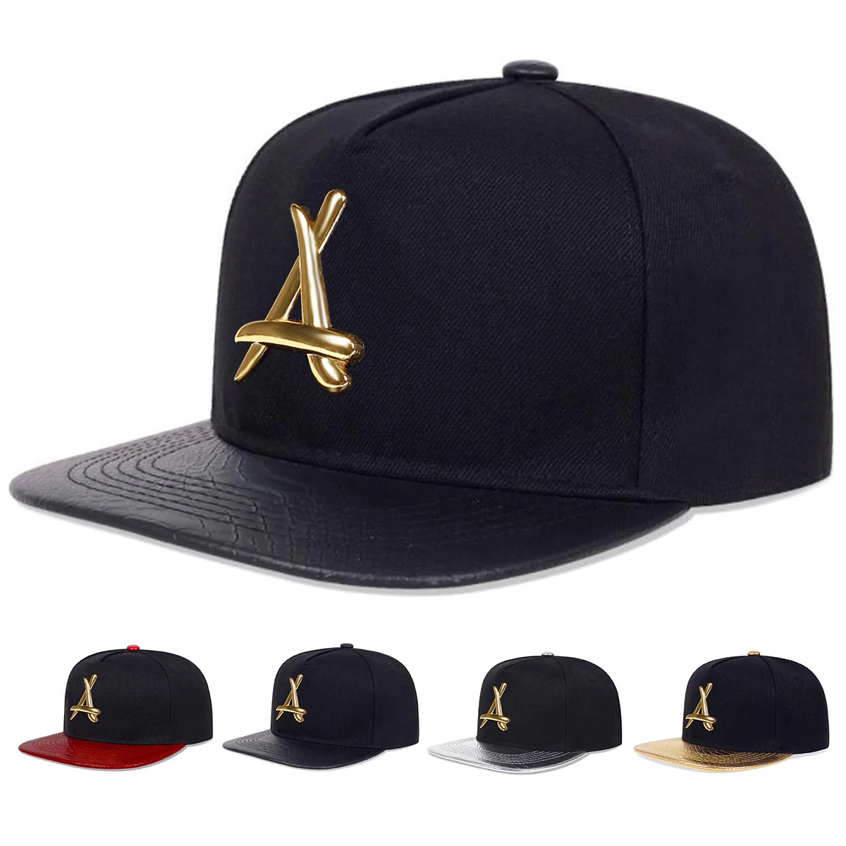 Unisex Personality A Letter Label Hip-hop Hats Baseball Caps Sunscreen Hat Snapback Caps