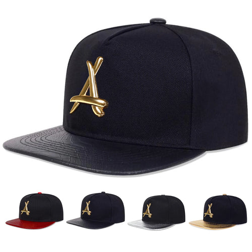 Unisex Personality A Letter Label Hip-hop Hats Baseball Caps Sunscreen Hat Snapback Caps