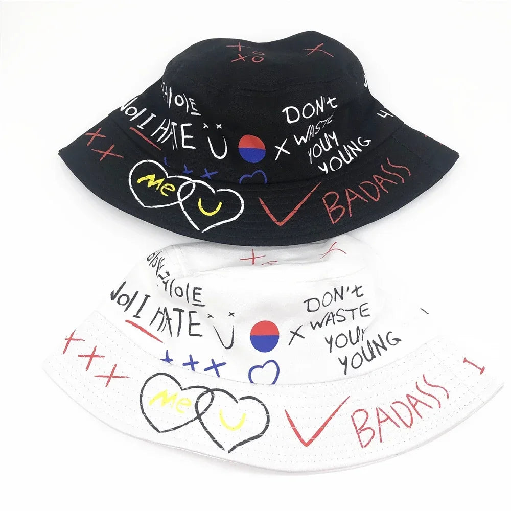 Summer Unisex Bucket Hat Outdoor Harajuku Style Hip Hop Bucket Hat