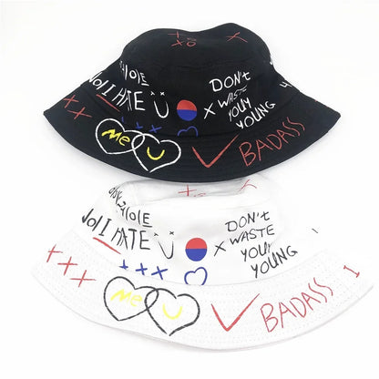 Summer Unisex Bucket Hat Outdoor Harajuku Style Hip Hop Bucket Hat