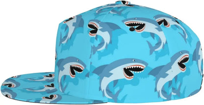Funny Sharks Baseball Cap Outdoor Ocean Shark Snapback Baseball Hat For Men Women