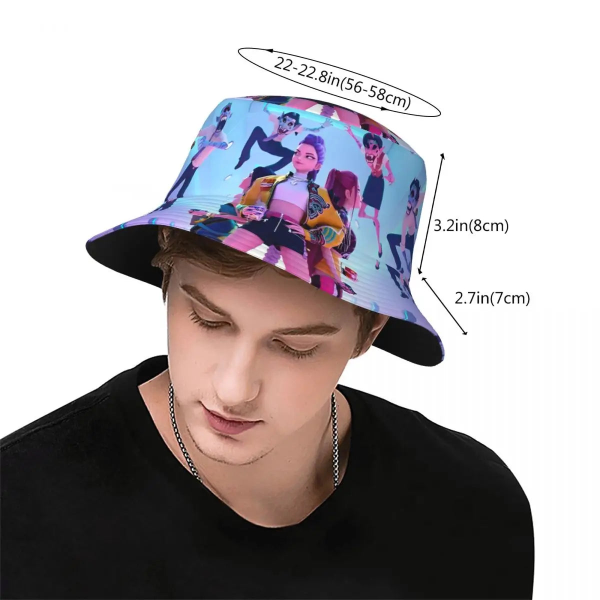 Travel Headwear Huntrix Girl Merchandise Bucket Hat Fashion Woman Sun Hat KPop Demon Hunters Panama Hat